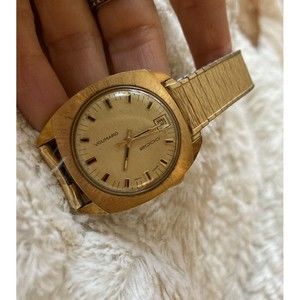 Voumard 2000 Swiss Wristwatch Vintage Runs Stops Needs Repair Midcentury MCM